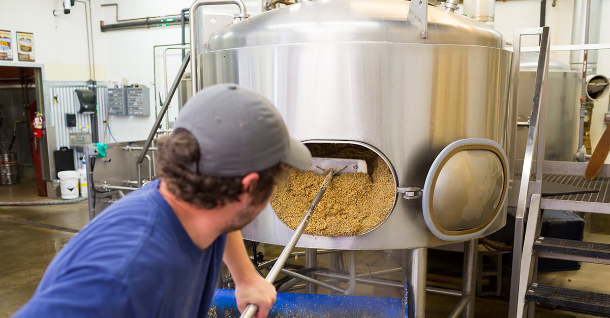 Brazo Fuerte Brewing craft beer being poured into a glass